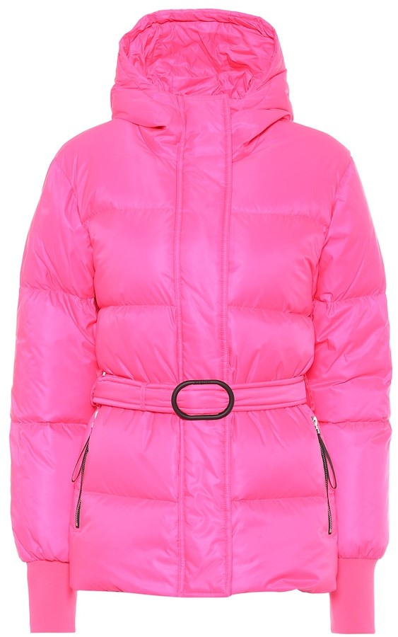 pink puffa coat