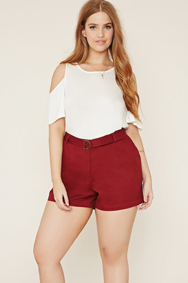 Forever 21 FOREVER 21+ Plus Size D-Ring Shorts