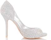 Thumbnail for your product : Quiz Silver Shimmer Peep Toe High Heel Courts