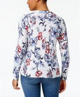 Thumbnail for your product : Karen Scott Petite Floral-Print Cardigan, Created for Macy's