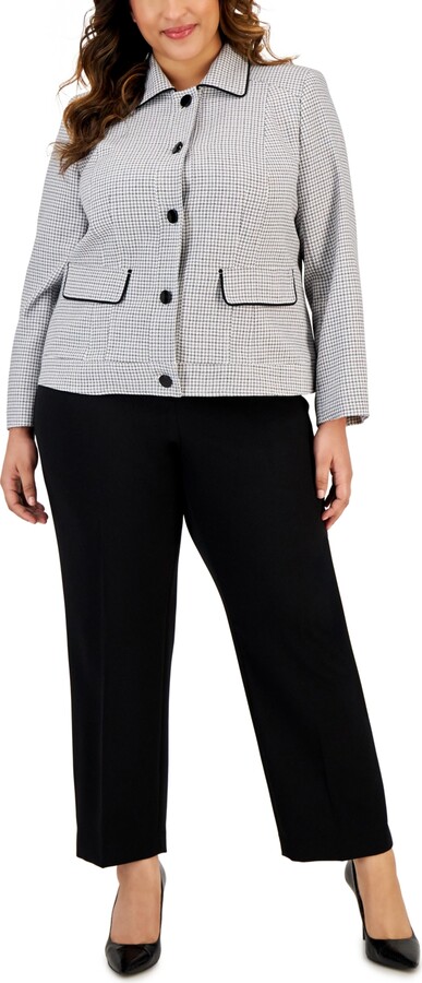 Black And White Womens Pants Suits