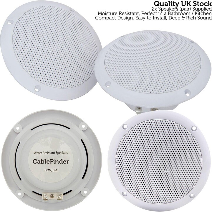 Loops Wireless Bluetooth Amplifier & 2x 80W Ceiling Speaker Kit Compact Home ShopStyle