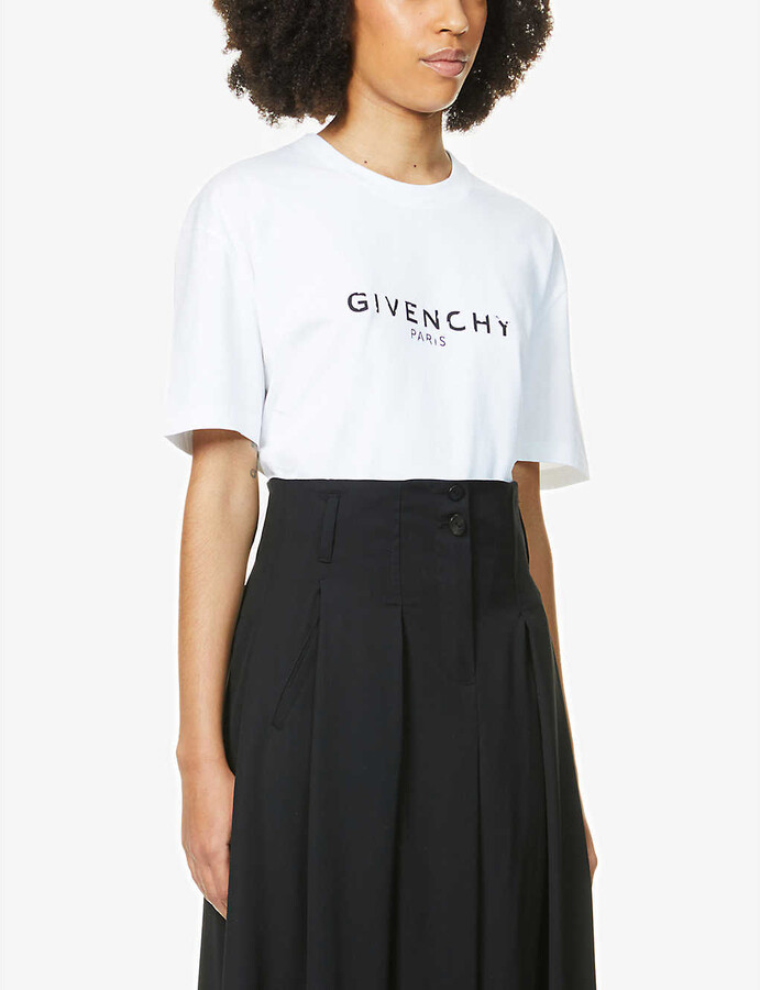 Givenchy Logo-print cotton-jersey T-shirt - ShopStyle