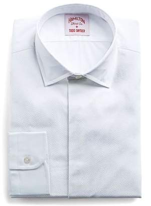 Hamilton White Pique Tuxedo Front Shirt