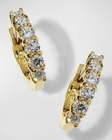 Thumbnail for your product : Roberto Coin 13mm Yellow Gold Diamond Hoop Earrings, 0.7ct