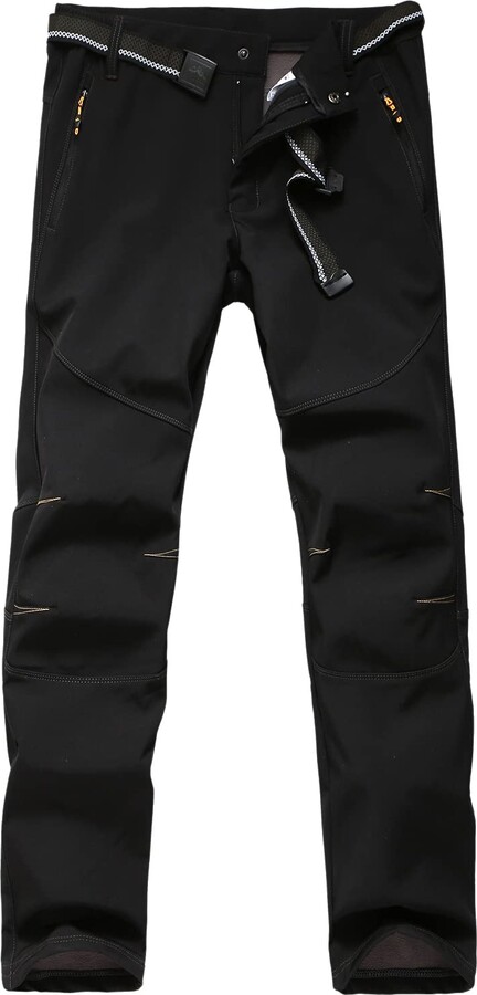Walking Trousers Fleece Lined Waterproof Work Trousers Mens Snow