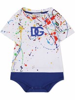 Thumbnail for your product : Dolce & Gabbana Children Paint-Splatter Logo Body
