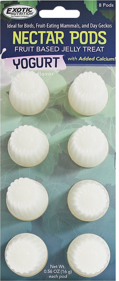 Exotic Nutrition Nectar Pods Yogurt Flavor Sugar Glider Treats, 8 count