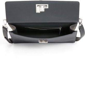 Fendi FF Logo Embossed Leather Briefcase