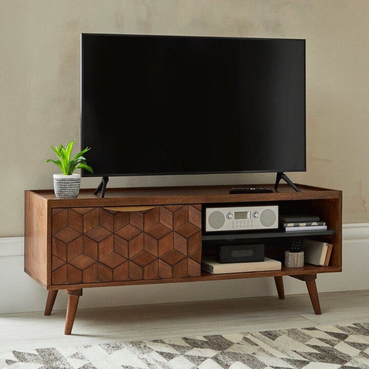 Dunelm Hex TV Stand Brown ShopStyle