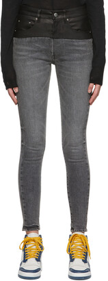 Amiri Grey Contrast Jeans
