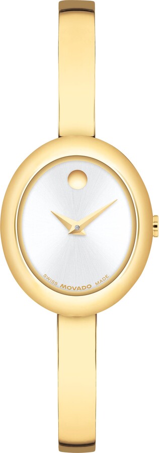 Movado Museum Oval Bangle Watch 22mm x 26mm