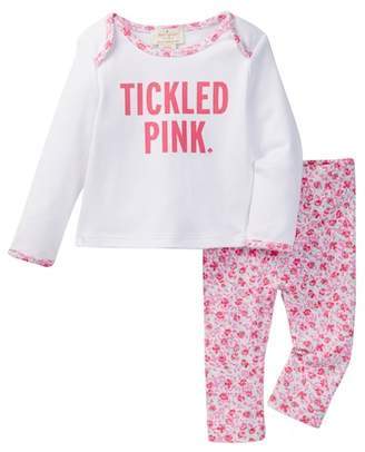 Kate Spade tickled pink top & legging set (Baby Girls)