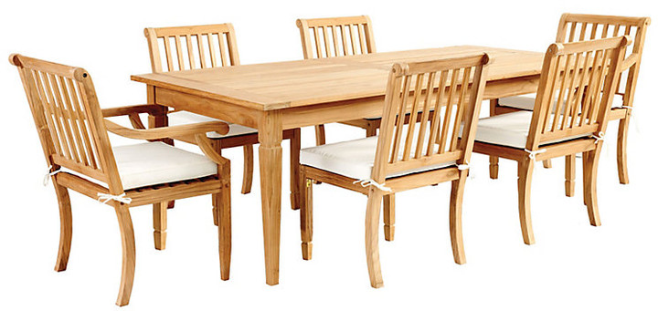 Ballard Designs Madison 7-Piece Rectangular Dining Set with 6 Cushions -  ShopStyle