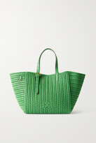 Thumbnail for your product : Anya Hindmarch + Net Sustain The Neeson Woven Leather Tote - Green