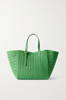 Anya Hindmarch + Net Sustain The Neeson Woven Leather Tote - Green