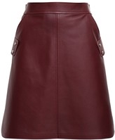 Thumbnail for your product : Sportmax Leather A Line Mini Skirt