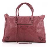 BALENCIAGA Weekender Classic Studs Handbag Leather