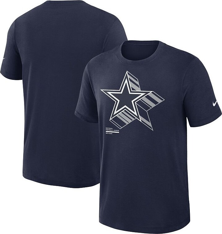 Men's Nike Navy Dallas Cowboys Left End Run Slub Performance T-Shirt