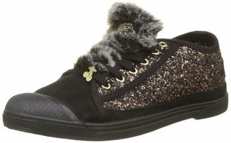 ladies black and gold trainers