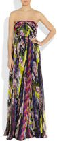 Thumbnail for your product : Matthew Williamson Floral-print silk-chiffon gown