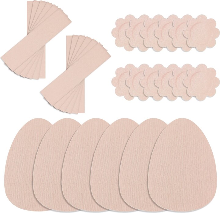 Boob Tape and 2 Pcs Petal Backless Nipple Cover Set, Breathable