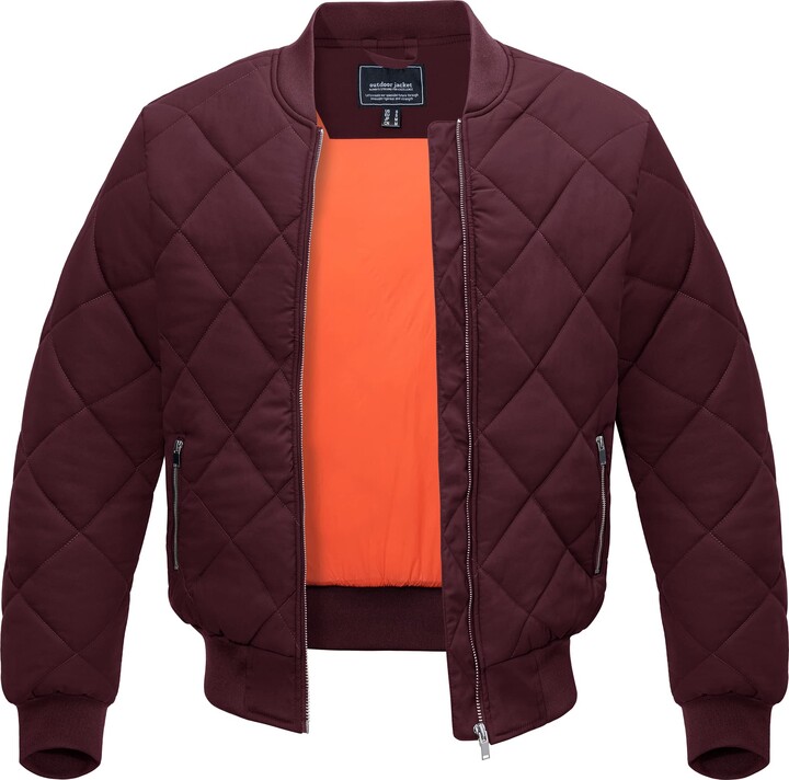 KEFITEVD Men's Outdoor Bomber Jacket Windproof Baseball Coat Autumn