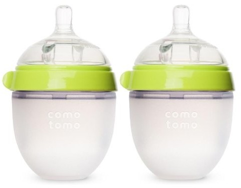 Natural Feel Baby Bottle Double Pack 5 oz - Green