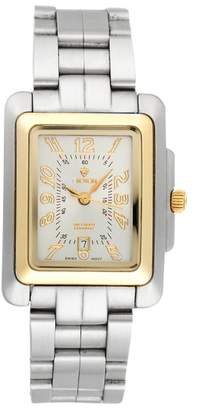 Croton Equator Stainless Steel and 18K Yellow Gold Quartz 26mm Womens Watch