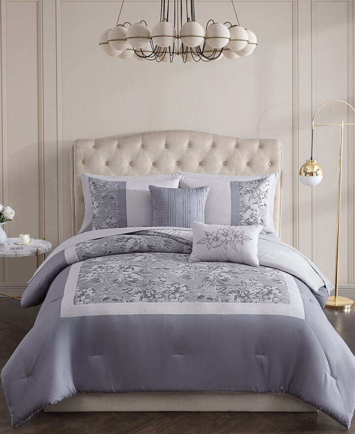 Hallmart Collectibles Victoria 9 Piece Comforter Set, Queen Bedding