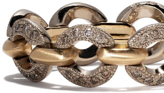 hum 18kt Gold Chain Link Diamond Ring