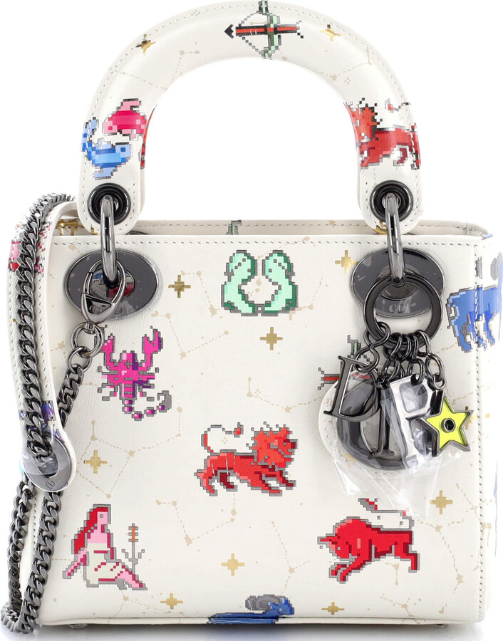 Christian Dior Lady Bag Limited Edition Pixel Zodiac Printed Calfskin Mini