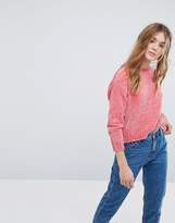 Thumbnail for your product : New Look Velour Chenille Crop Jumper