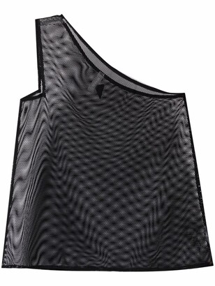 NO KA 'OI Net-Detail One-Shoulder Vest