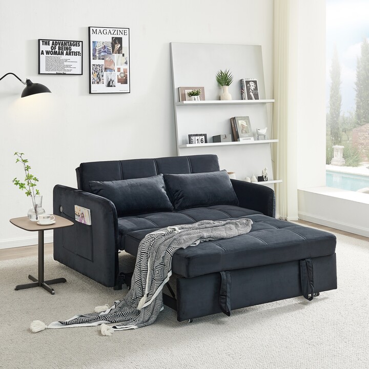 Sunmory Velvet Loveseat Sofa Bed Convertible Twins Pull out Sleeper Sofa ShopStyle