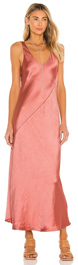 Line and dot loulou satin dress Clearance