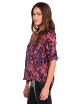 Thumbnail for your product : Collective Concepts Blurred Lines Print Top