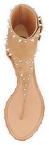 Thumbnail for your product : Laurence Dacade Flash Studded Double-Buckle Thong Sandal