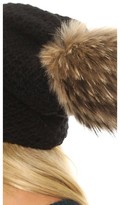 Thumbnail for your product : Inverni Slouchy Fur Pom Pom Hat