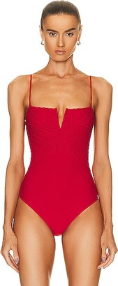 Wolford Shaping Plissee String Bodysuit in Red - ShopStyle