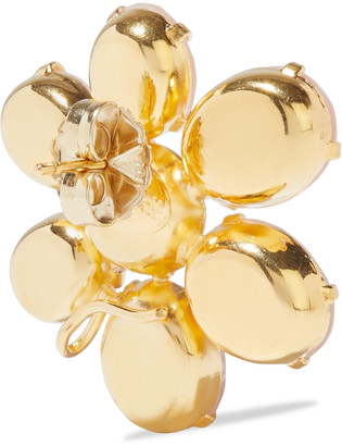 Bounkit 14-karat Gold-plated Rose Quartz Earrings
