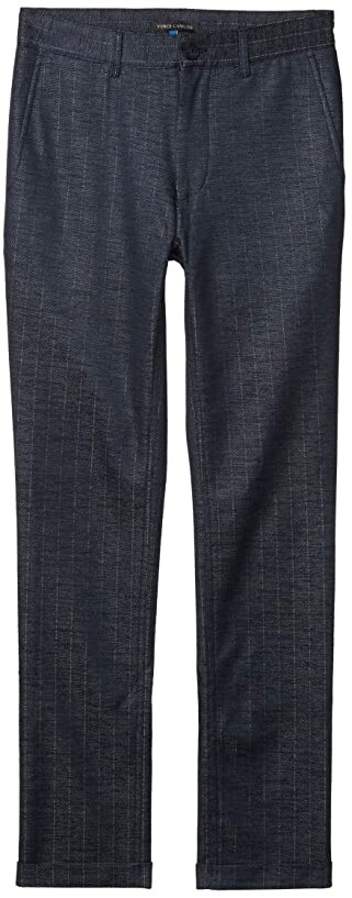 navy blue pinstripe pants