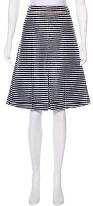 Tory Burch Woven Pleated Skirt