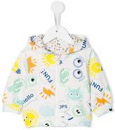 Thumbnail for your product : Fendi Kids multi print zip hoodie
