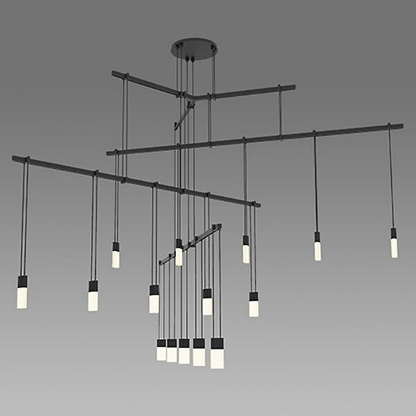SONNEMAN Lighting Suspenders 36-Inch 4 Tier LED Tri-Bar in Black Size: 15 light
