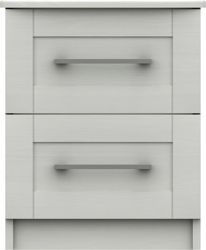 Dunelm Ethan 2 Drawer Bedside Table White ShopStyle Chests