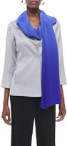 Thumbnail for your product : Eileen Fisher Ombre Silk Crepe Scarf, Blue Violet