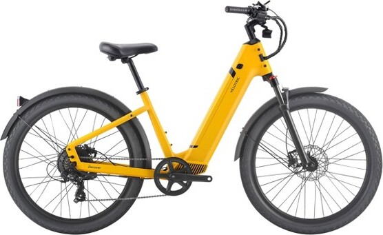 VelotricAdultDiscover1Plus26"Step-ThroughCommuterElectricCruiserBike-Mango