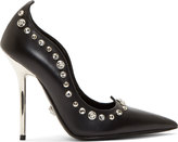 Thumbnail for your product : Versace Black Leather Studded Pumps
