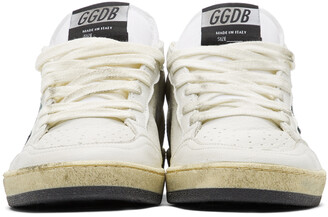 Golden Goose White & Green Superstar Sneakers